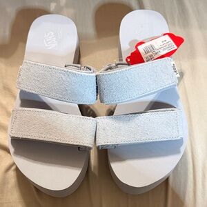 Vans Light Gray Slide Sandals
